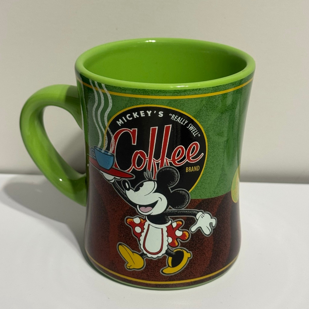 Disney Parks Mickey Mouse Coffee Mug Green Theme Parks Exclusive Ceramic Cup